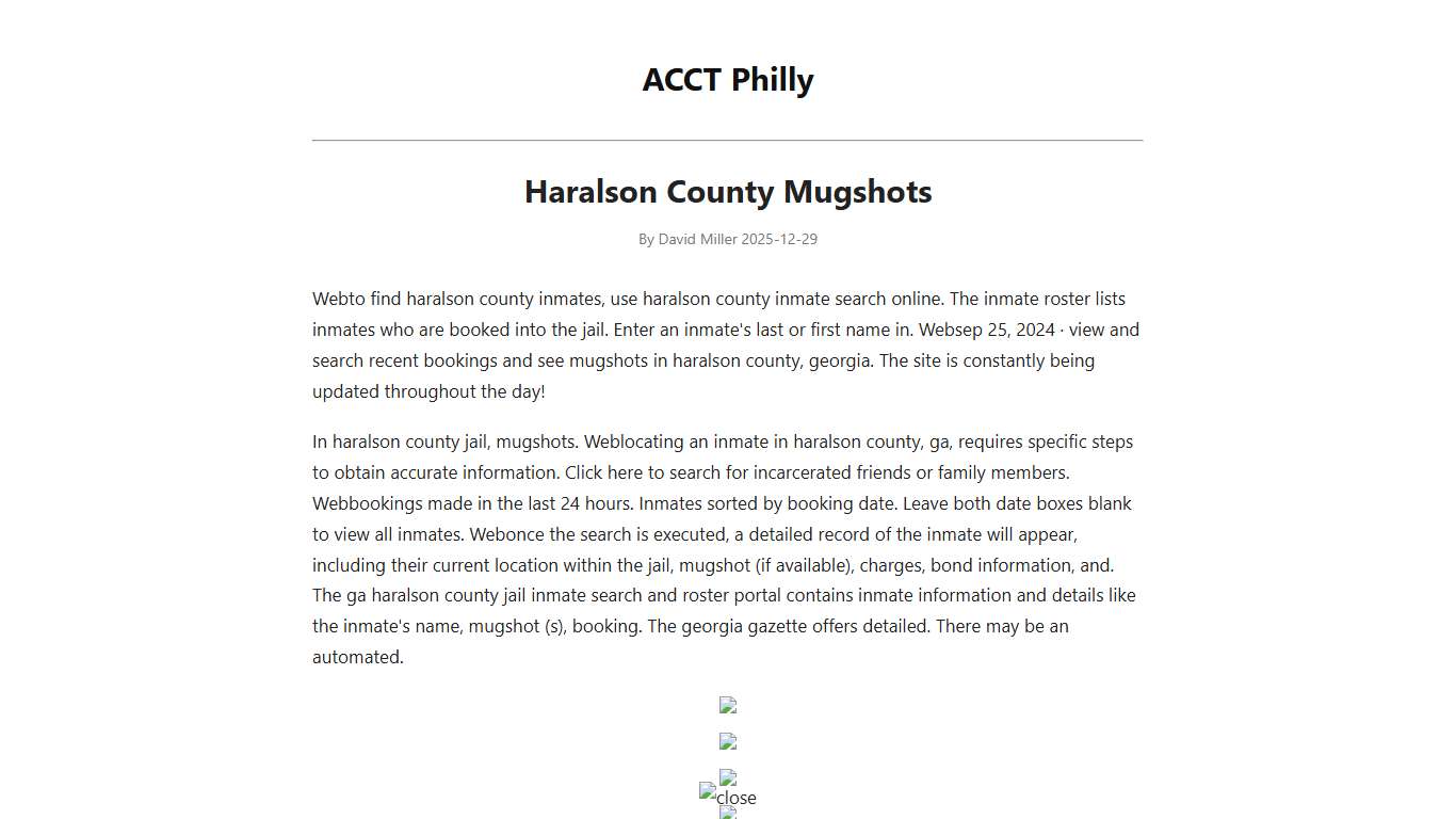 Haralson County Mugshots - ACCT Philly